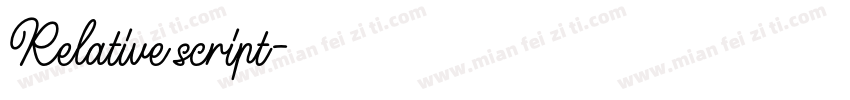 Relative script字体转换